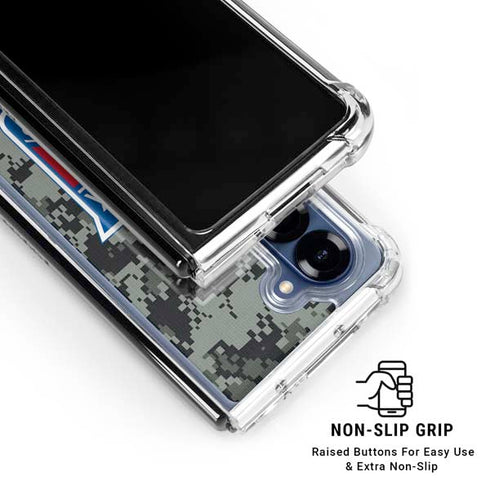 NHL New York Rangers Camo Galaxy Z Fold6 Clear Case