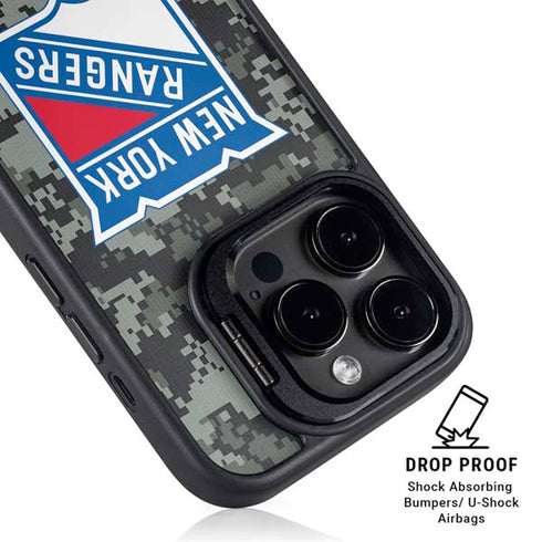 NHL New York Rangers Camo iPhone 14 Pro Kickstand Case