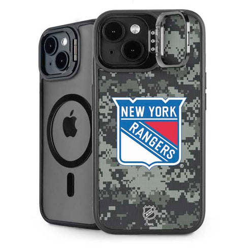 NHL New York Rangers Camo iPhone 15 Plus Kickstand Case