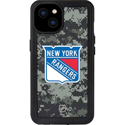 NHL New York Rangers Camo iPhone 15 Plus Waterproof Case