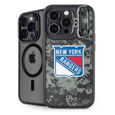 NHL New York Rangers Camo iPhone 15 Pro Kickstand Case
