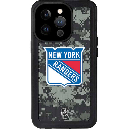 NHL New York Rangers Camo iPhone 15 Pro Waterproof Case