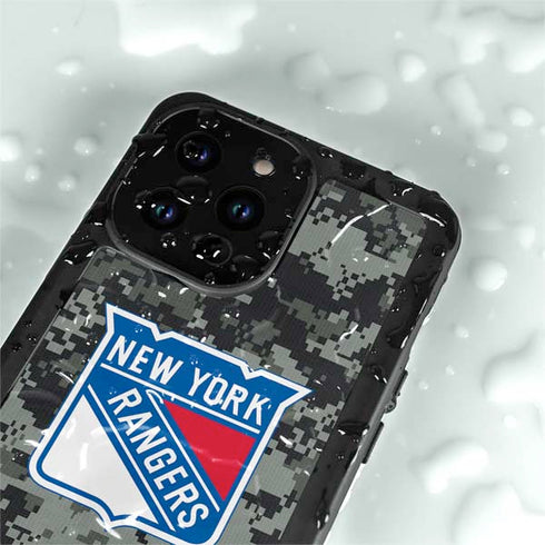 NHL New York Rangers Camo iPhone 15 Pro Waterproof Case