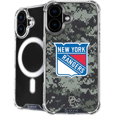 NHL New York Rangers Camo iPhone 16 Plus MagSafe Case