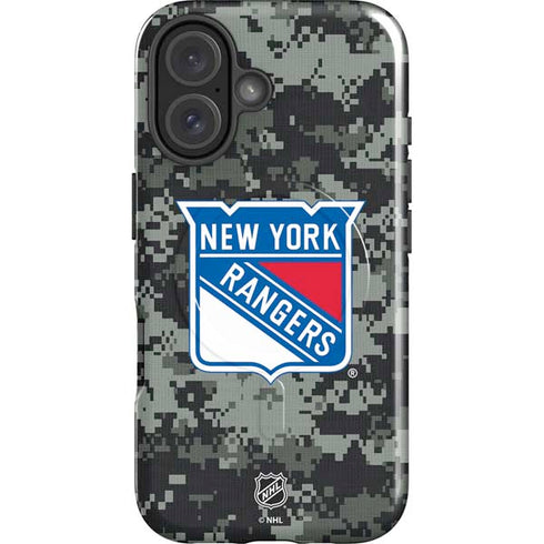 NHL New York Rangers Camo iPhone 16 Plus Magsafe Impact Case