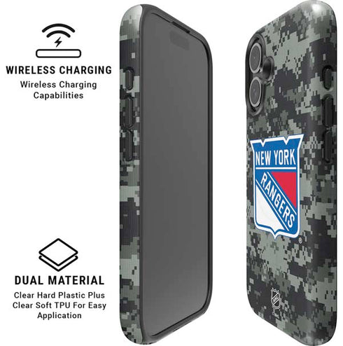 NHL New York Rangers Camo iPhone 16 Plus Magsafe Impact Case