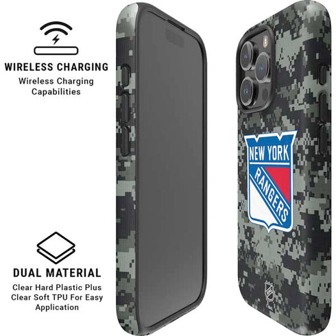 NHL New York Rangers Camo iPhone 16 Pro Max Magsafe Impact Case