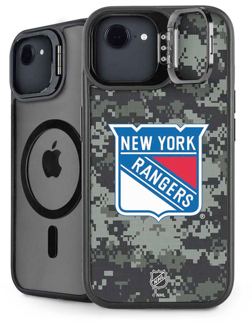 NHL New York Rangers Camo iPhone 16e Kickstand Case