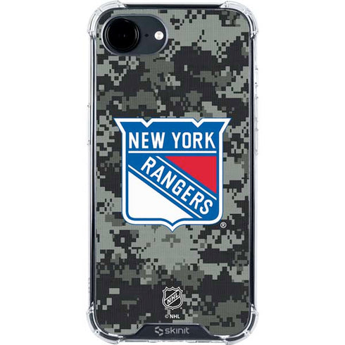 NHL New York Rangers Camo iPhone 16e Clear Case