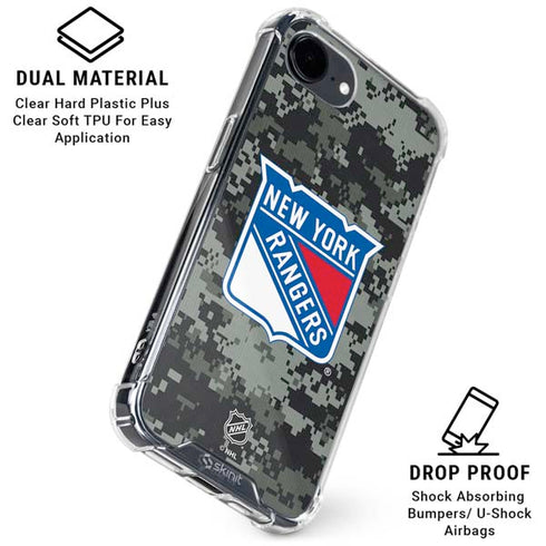 NHL New York Rangers Camo iPhone 16e Clear Case