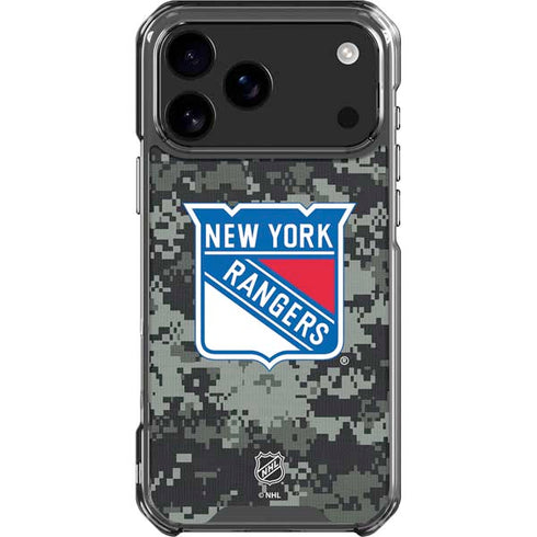 NHL New York Rangers Camo iPhone 18 Pro Max Clear Case