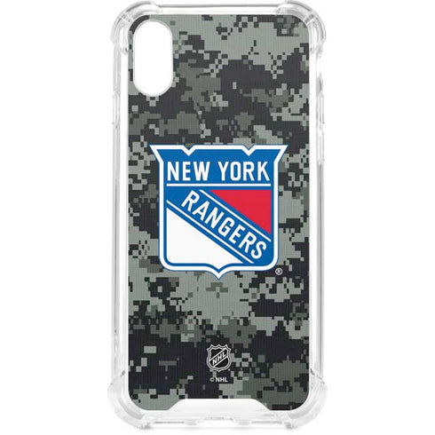 NHL New York Rangers Camo iPhone XS Clear Case