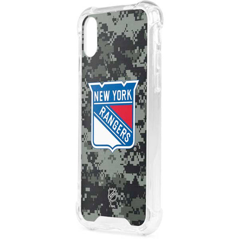 NHL New York Rangers Camo iPhone XS Clear Case
