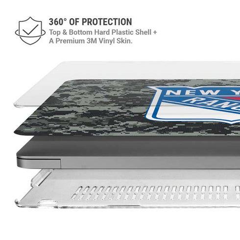 NHL New York Rangers Camo MacBook Pro 14in (2021-24) Case plus Skin