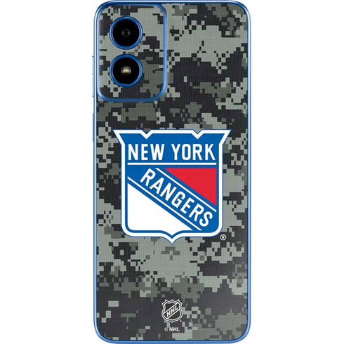 NHL New York Rangers Camo Moto G Play 4G (2024) Skin