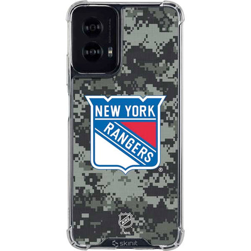 NHL New York Rangers Camo Moto G Power 5G (2024) Clear Case