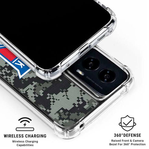 NHL New York Rangers Camo Moto G Power 5G (2024) Clear Case