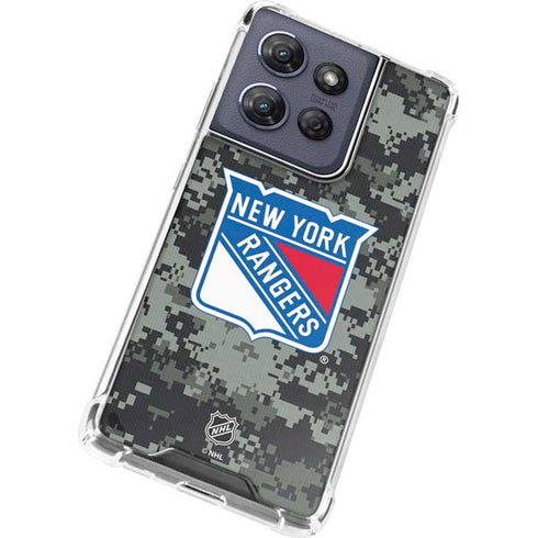 NHL New York Rangers Camo Moto G Power 5G (2025) Clear Case