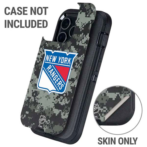 NHL New York Rangers Camo Otterbox Defender iPhone Skin