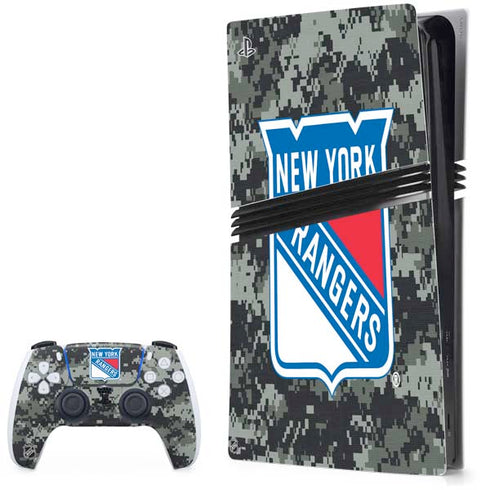 NHL New York Rangers Camo PlayStation PS5 Skins