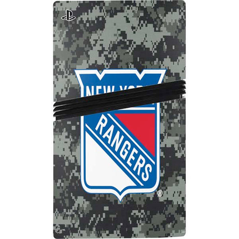 NHL New York Rangers Camo PS5 Pro Disk Bundle Skin