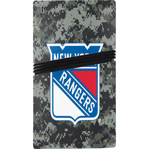 NHL New York Rangers Camo PS5 Pro Disk Console Skin