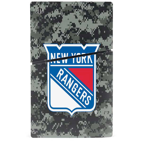 NHL New York Rangers Camo PS5 Slim Digital Edition Console Skin