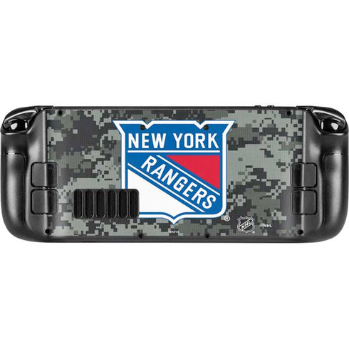 NHL New York Rangers Camo Steam Deck Handheld Gaming Computer Skin
