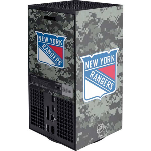 NHL New York Rangers Camo XBox Series X Digital Edition Console Skin
