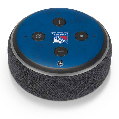 NHL New York Rangers Distressed Amazon Echo Dot Skin