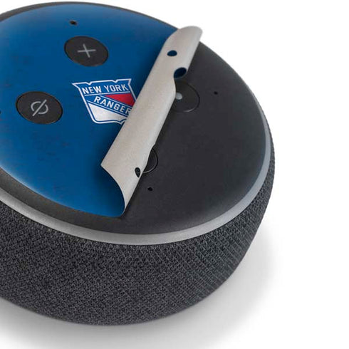 NHL New York Rangers Distressed Amazon Echo Dot Skin