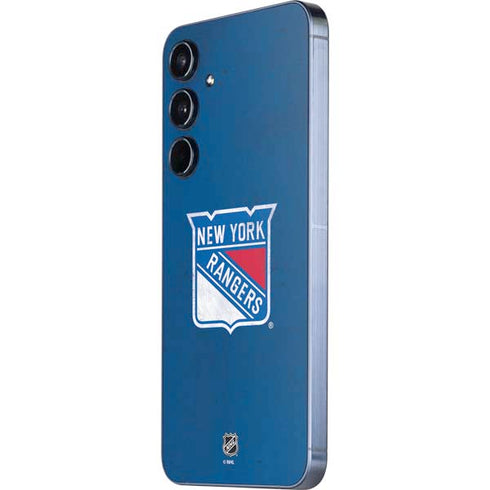 NHL New York Rangers Distressed Galaxy A35 5G Skin