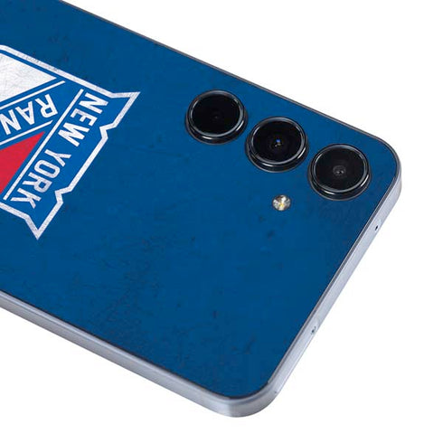 NHL New York Rangers Distressed Galaxy A35 5G Skin
