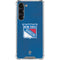 NHL New York Rangers Distressed Galaxy S24 FE Clear Case