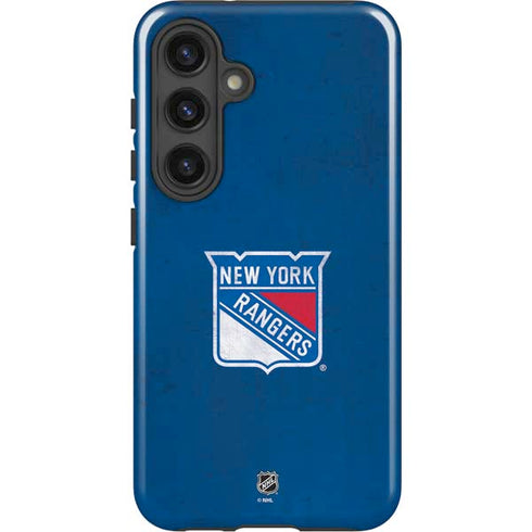 NHL New York Rangers Distressed Galaxy S25 Impact Case