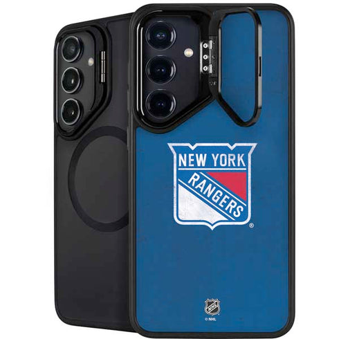 NHL New York Rangers Distressed Galaxy S25 Kickstand Case