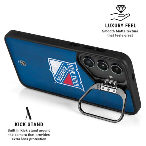 NHL New York Rangers Distressed Galaxy S25 Kickstand Case