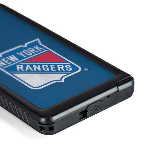 NHL New York Rangers Distressed Galaxy S24 Ultra Waterproof Case