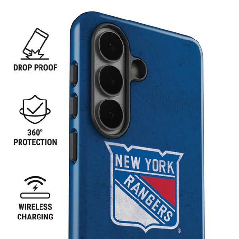 NHL New York Rangers Distressed Galaxy S26 Plus Impact Case