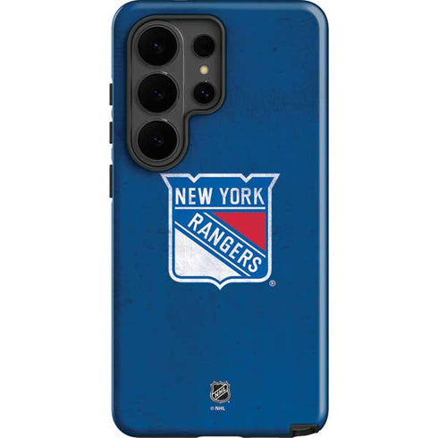 NHL New York Rangers Distressed Galaxy S26 Ultra Impact Case