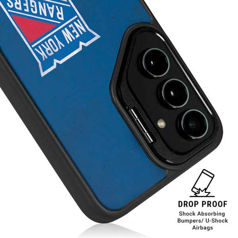 NHL New York Rangers Distressed Galaxy S26 Ultra Kickstand Case