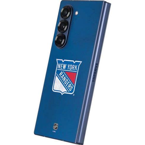 NHL New York Rangers Distressed Galaxy Z Fold6 Skin