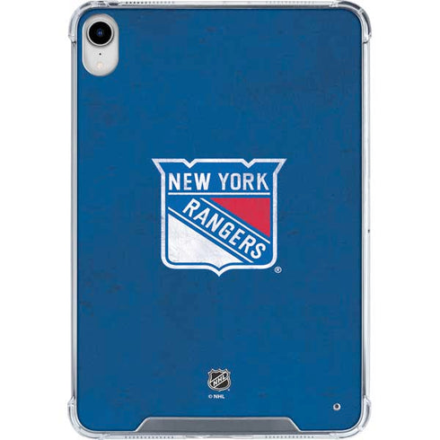NHL New York Rangers Distressed iPad 11th Gen (2025) Clear Case