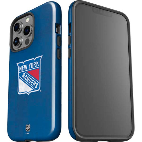 NHL New York Rangers Distressed iPhone 15 Pro Impact Case