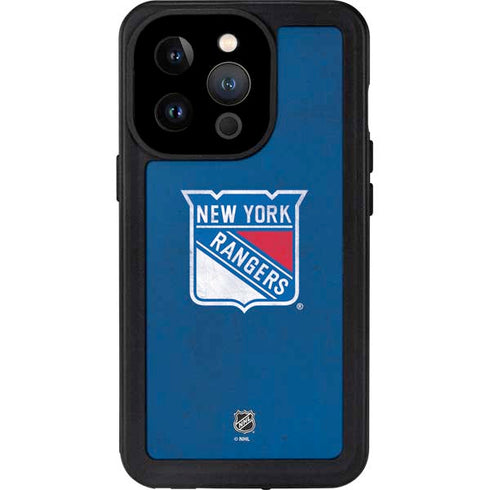 NHL New York Rangers Distressed iPhone 15 Pro Waterproof Case