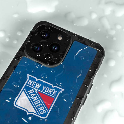 NHL New York Rangers Distressed iPhone 15 Pro Waterproof Case
