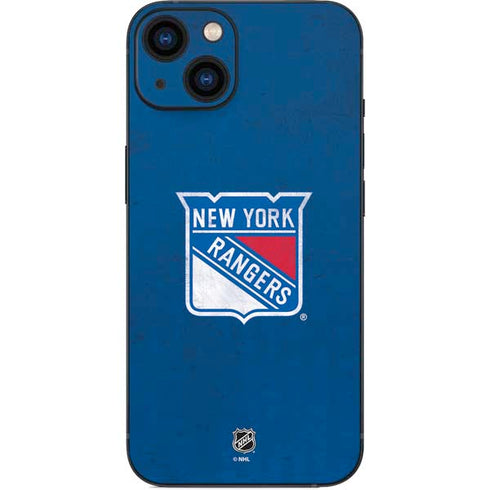 NHL New York Rangers Distressed iPhone 15 Skin