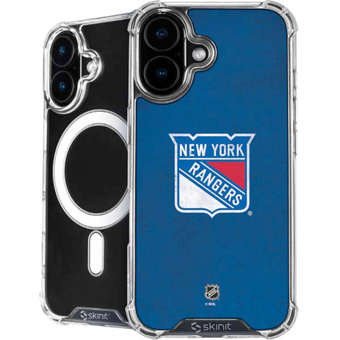 NHL New York Rangers Distressed iPhone 16 MagSafe Case
