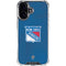 NHL New York Rangers Distressed iPhone 16 Plus Clear Case