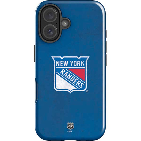 NHL New York Rangers Distressed iPhone 16 Plus Impact Case